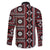 Fiji Masi Tapa Pattern Red Family Matching Off The Shoulder Long Sleeve Dress and Hawaiian Shirt - Polynesian Pride