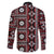 Fiji Masi Tapa Pattern Red Family Matching Off Shoulder Short Dress and Hawaiian Shirt - Polynesian Pride