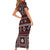Fiji Masi Tapa Pattern Red Family Matching Short Sleeve Bodycon Dress and Hawaiian Shirt - Polynesian Pride