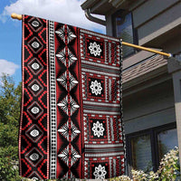 Fiji Masi Tapa Pattern Red Garden Flag - Polynesian Pride