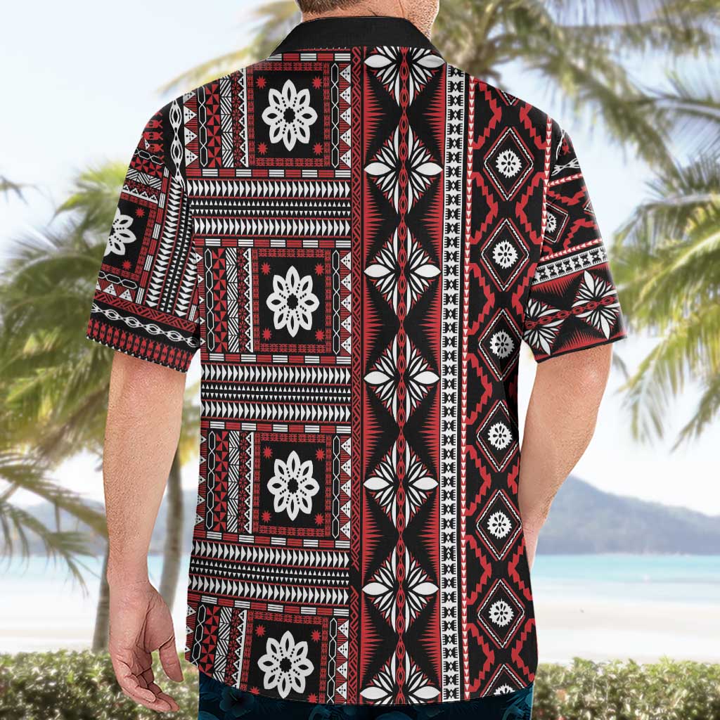 Fiji Masi Tapa Pattern Red Hawaiian Shirt - Polynesian Pride