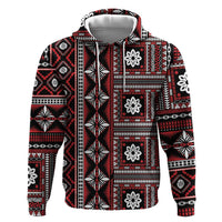 Fiji Masi Tapa Pattern Red Hoodie - Polynesian Pride