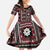 Fiji Masi Tapa Pattern Red Kid Short Sleeve Dress - Polynesian Pride