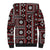 Fiji Masi Tapa Pattern Red Sherpa Hoodie - Polynesian Pride