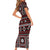 Fiji Masi Tapa Pattern Red Short Sleeve Bodycon Dress - Polynesian Pride