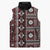 Fiji Masi Tapa Pattern Red Sleeveless Puffer Jacket - Polynesian Pride