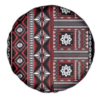 Fiji Masi Tapa Pattern Red Spare Tire Cover - Polynesian Pride