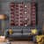 Fiji Masi Tapa Pattern Red Tapestry - Polynesian Pride