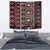 Fiji Masi Tapa Pattern Red Tapestry - Polynesian Pride
