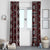 Fiji Masi Tapa Pattern Red Window Curtain - Polynesian Pride