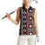 Fiji Masi Tapa Pattern Red Women Sleeveless Polo Shirt - Polynesian Pride