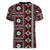 Fiji Masi Tapa Pattern Red Women V-Neck T-Shirt - Polynesian Pride