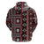 Fiji Masi Tapa Pattern Red Zip Hoodie - Polynesian Pride