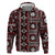 Fiji Masi Tapa Pattern Red Zip Hoodie - Polynesian Pride