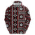 Fiji Masi Tapa Pattern Red Zip Hoodie - Polynesian Pride