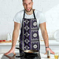 Fiji Masi Tapa Pattern Purple Apron - Polynesian Pride