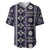 Fiji Masi Tapa Pattern Purple Baseball Jersey - Polynesian Pride