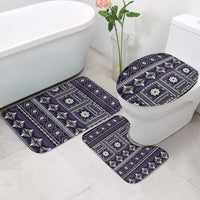 Fiji Masi Tapa Pattern Purple Bathroom Set - Polynesian Pride