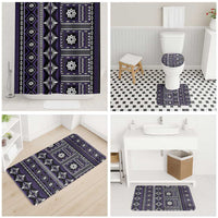 Fiji Masi Tapa Pattern Purple Bathroom Set - Polynesian Pride