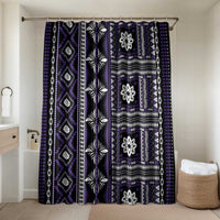 Fiji Masi Tapa Pattern Purple Bathroom Set - Polynesian Pride