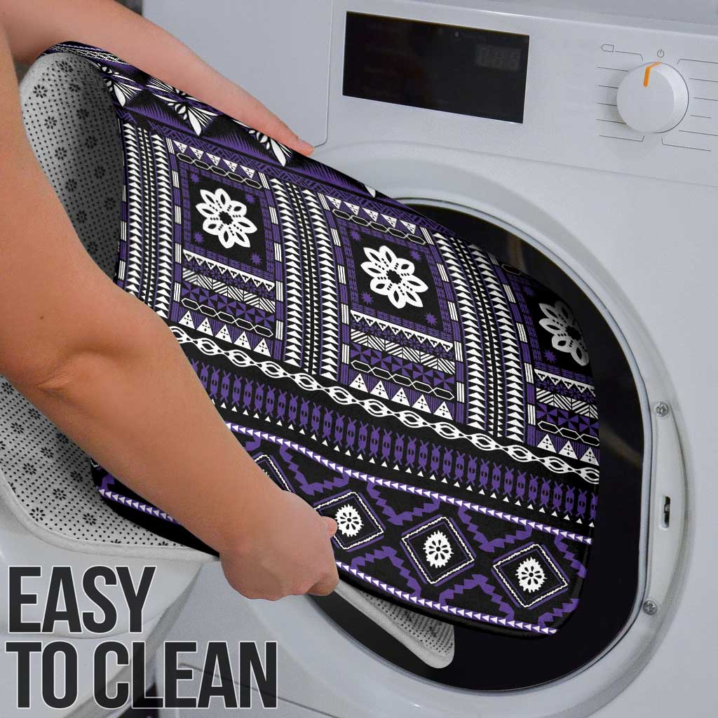Fiji Masi Tapa Pattern Purple Bathroom Set - Polynesian Pride