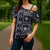 Fiji Masi Tapa Pattern Purple Cross Shoulder Shirt - Polynesian Pride