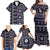 Fiji Masi Tapa Pattern Purple Family Matching Off Shoulder Maxi Dress and Hawaiian Shirt - Polynesian Pride