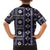 Fiji Masi Tapa Pattern Purple Family Matching Off Shoulder Short Dress and Hawaiian Shirt - Polynesian Pride