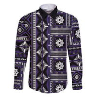 Fiji Masi Tapa Pattern Purple Family Matching Puletasi and Hawaiian Shirt - Polynesian Pride