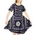 Fiji Masi Tapa Pattern Purple Kid Short Sleeve Dress - Polynesian Pride