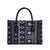 Fiji Masi Tapa Pattern Purple Leather Bag - Polynesian Pride
