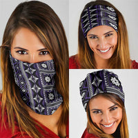 Fiji Masi Tapa Pattern Purple Neck Gaiter - Polynesian Pride