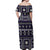 Fiji Masi Tapa Pattern Purple Off Shoulder Maxi Dress - Polynesian Pride