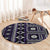 Fiji Masi Tapa Pattern Purple Round Carpet - Polynesian Pride