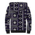 Fiji Masi Tapa Pattern Purple Sherpa Hoodie - Polynesian Pride