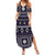 Fiji Masi Tapa Pattern Purple Summer Maxi Dress - Polynesian Pride