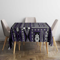Fiji Masi Tapa Pattern Purple Tablecloth - Polynesian Pride