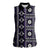 Fiji Masi Tapa Pattern Purple Women Sleeveless Polo Shirt - Polynesian Pride