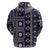 Fiji Masi Tapa Pattern Purple Zip Hoodie - Polynesian Pride