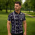Fiji Masi Tapa Pattern Purple Zipper Polo Shirt - Polynesian Pride