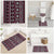 Fiji Masi Tapa Pattern Pink Bathroom Set - Polynesian Pride