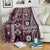 Fiji Masi Tapa Pattern Pink Blanket - Polynesian Pride