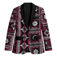 Fiji Masi Tapa Pattern Pink Blazer - Polynesian Pride