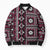 Fiji Masi Tapa Pattern Pink Bomber Puffer Jacket - Polynesian Pride