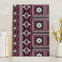 Fiji Masi Tapa Pattern Pink Canvas Wall Art - Polynesian Pride