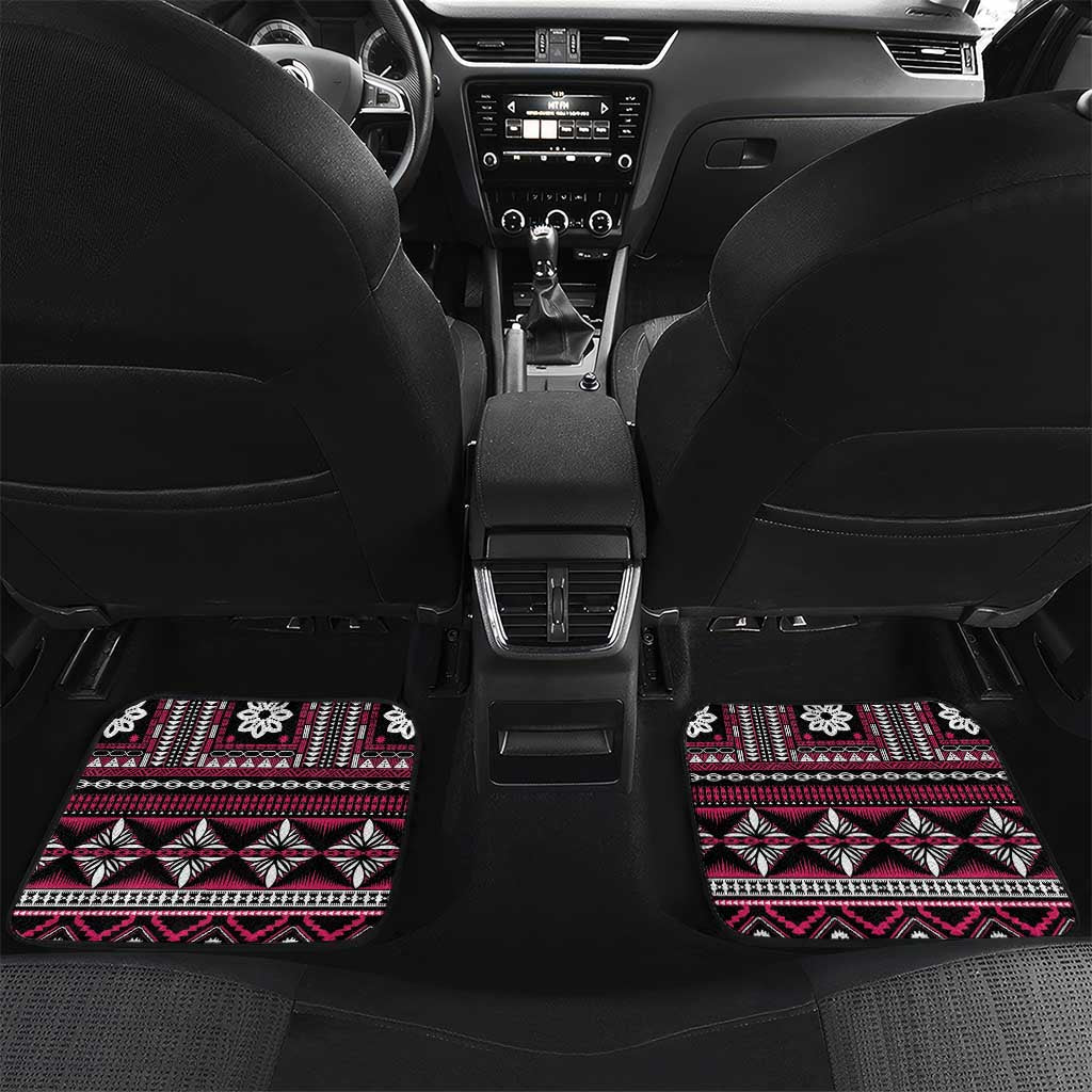 Fiji Masi Tapa Pattern Pink Car Mats - Polynesian Pride