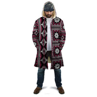 Fiji Masi Tapa Pattern Pink Cloak - Polynesian Pride