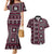 Fiji Masi Tapa Pattern Pink Couples Matching Mermaid Dress and Hawaiian Shirt - Polynesian Pride