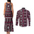 Fiji Masi Tapa Pattern Pink Couples Matching Tank Maxi Dress and Long Sleeve Button Shirt - Polynesian Pride