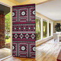 Fiji Masi Tapa Pattern Pink Door Cover - Polynesian Pride
